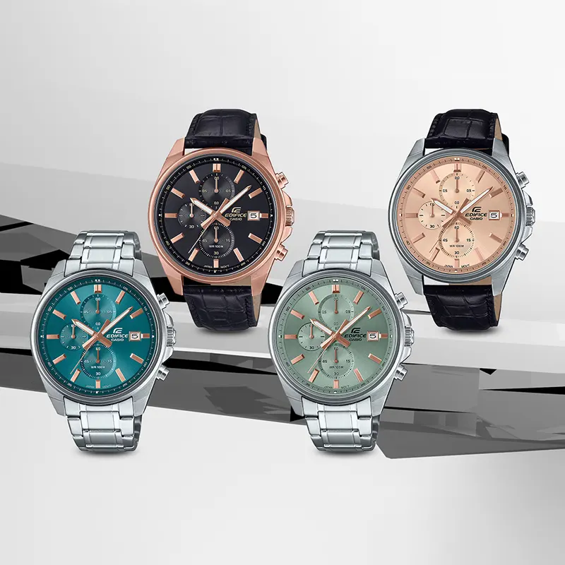 Casio Edifice Standard Chronograph Teal Blue Dial Men's Watch- EFV-610DE-2A